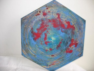Peinture intitulée "Hexagone 3" par Joshima, Œuvre d'art originale, Huile