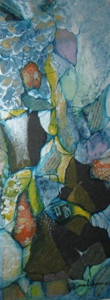 Peinture intitulée "Rivière sous le sol…" par Joshima, Œuvre d'art originale, Acrylique