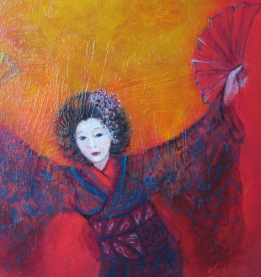 Peinture intitulée "Danseuse" par Joshima, Œuvre d'art originale, Acrylique