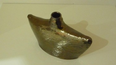 Скульптура под названием "vase émaillé couleu…" - Josi Rica, Подлинное произведение искусства, Керамика