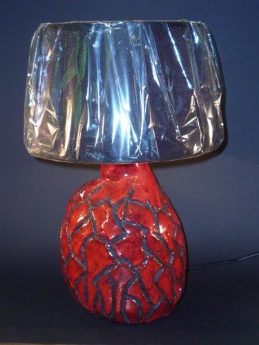 Sculpture titled "lampe" by Josi Rica, Original Artwork, Terra cotta