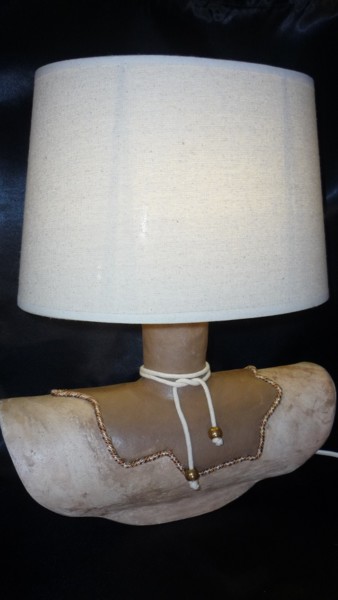 Escultura titulada "lampe céramique" por Josi Rica, Obra de arte original, Cerámica