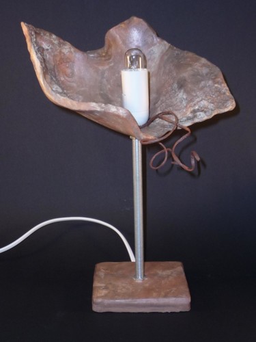 Sculpture intitulée "LAMPE AMBIANCE TERR…" par Josi Rica, Œuvre d'art originale, Céramique