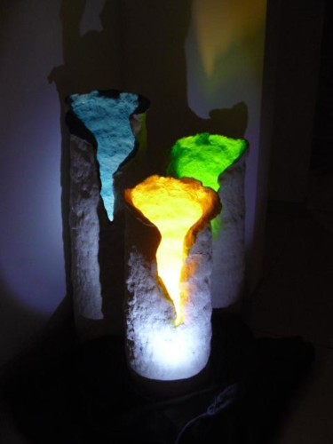Rzeźba zatytułowany „3 lampes ambiance d…” autorstwa Josi Rica, Oryginalna praca, Inny