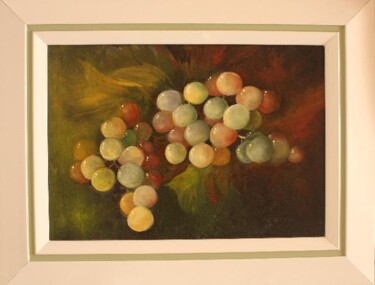 Peinture intitulée "Raisins" par Josiane Amblard, Œuvre d'art originale