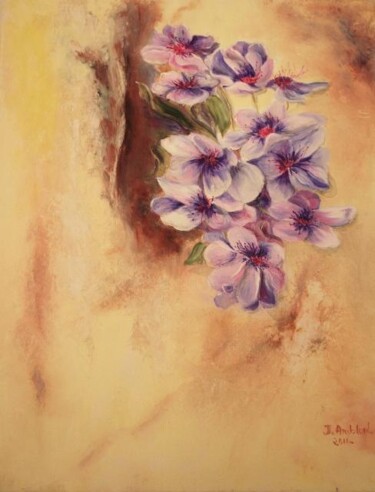 Peinture intitulée "Fleurs" par Josiane Amblard, Œuvre d'art originale