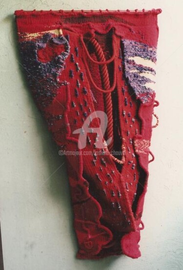 Textile Art titled "hecube" by Josiane Chauvin, Original Artwork