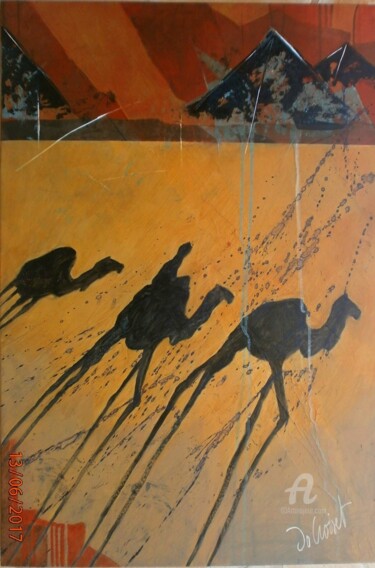 Peinture intitulée "Mirage" par Jo Croiset, Œuvre d'art originale, Acrylique