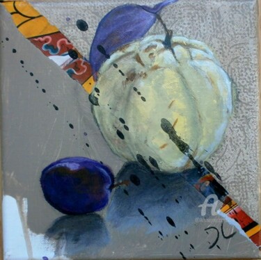 Painting titled "Les Coings 2" by Jo Croiset, Original Artwork, Acrylic