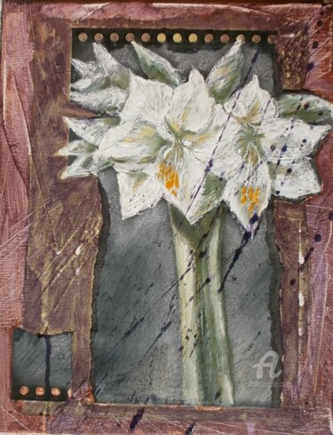 Peinture intitulée "Amaryllis" par Jo Croiset, Œuvre d'art originale, Acrylique