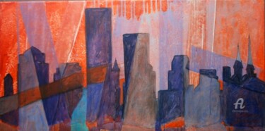 Painting titled "N.Y. I" by Jo Croiset, Original Artwork, Acrylic