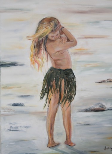 Картина под названием "jupon d'algues" - Josiane Leroy, Подлинное произведение искусства