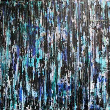 Peinture intitulée "Ivresse, bleu" par Josiane Ulrich, Œuvre d'art originale, Acrylique