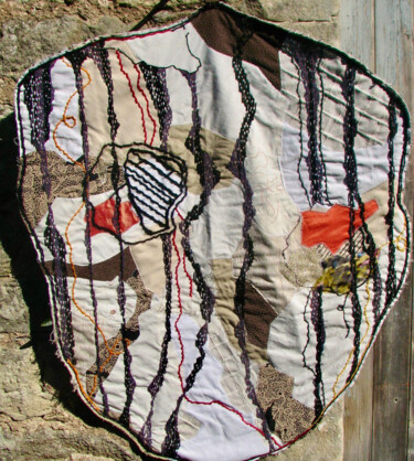 Sculpture titled "masque" by Josiane Coste Coulondre, Original Artwork, Fabric