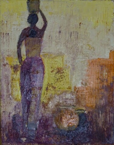 Peinture intitulée "Abidjan" par Josie Albertus, Œuvre d'art originale