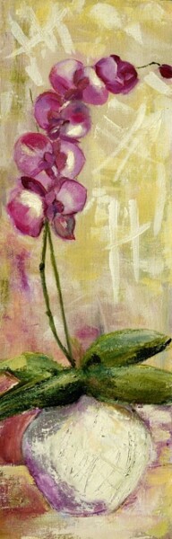 Peinture intitulée "L'orchidée" par Josie Albertus, Œuvre d'art originale