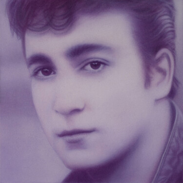 Ζωγραφική με τίτλο "John Lennon" από Josie Mccoy, Αυθεντικά έργα τέχνης, Λάδι Τοποθετήθηκε στο Ξύλινο φορείο σκελετό