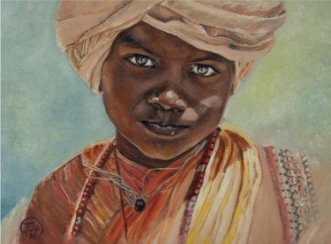 Painting titled "Azaan" by Josine Jansen, Original Artwork, Oil