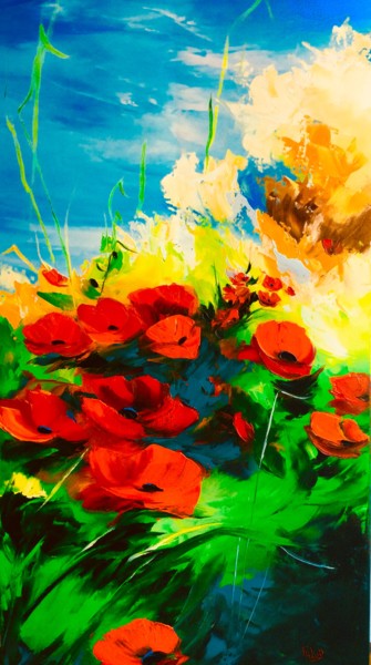 Pétale de Velours Peinture intitulée "Pétale de Velours" par Josine Palud, Œuvre d'art originale, Huile