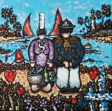 Картина под названием "Da garan" - Joss, Подлинное произведение искусства, Акрил Установлен на Деревянная рама для носилок