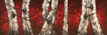 Картина под названием "passionata ( tripty…" - Joss Blanchard, Подлинное произведение искусства, Акрил Установлен на Деревян…
