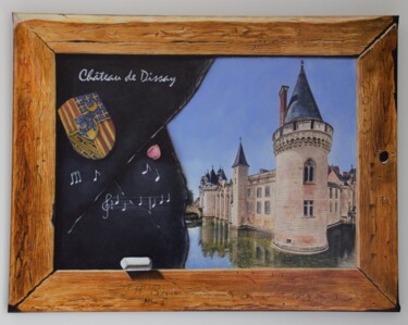 Malerei mit dem Titel "Château de Dissay e…" von Josseline Haye-Bevin, Original-Kunstwerk, Öl