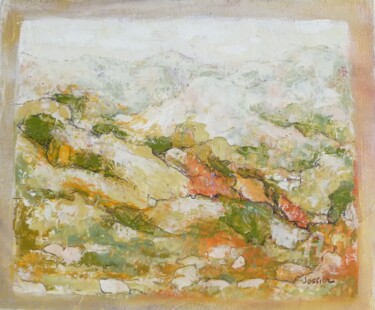Painting titled "Les cimes blanches" by Patrick Jossier, Original Artwork, Oil