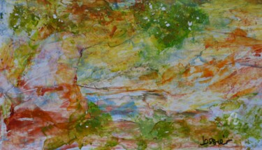 Painting titled "L'arbre fleuri" by Patrick Jossier, Original Artwork, Acrylic