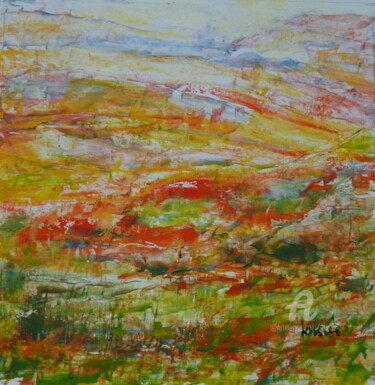 Painting titled "Paysage Abstraction…" by Patrick Jossier, Original Artwork, Acrylic