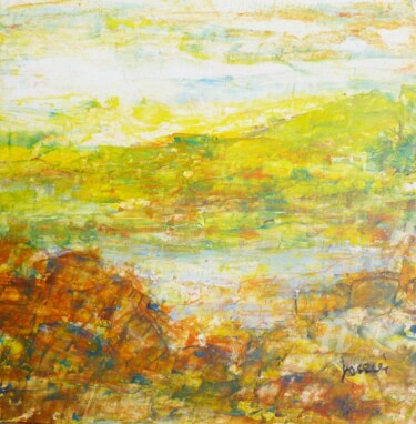 Painting titled "paysage abstraction" by Patrick Jossier, Original Artwork, Acrylic