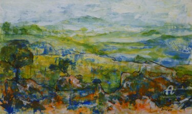 Картина под названием "paysage vallonné" - Patrick Jossier, Подлинное произведение искусства, Акрил