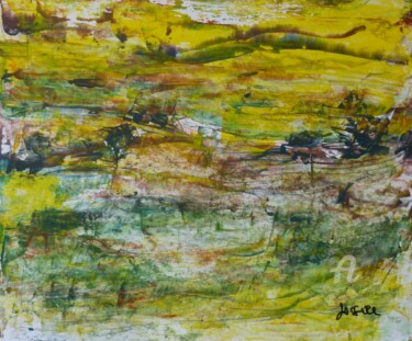 Peinture intitulée "paysage  abstractio…" par Patrick Jossier, Œuvre d'art originale, Acrylique