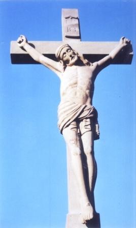 Sculpture intitulée "CHRIST" par Yann Jost, Œuvre d'art originale, Pierre