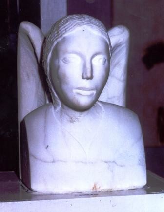 Sculpture intitulée "ANGE MARBRE" par Yann Jost, Œuvre d'art originale, Pierre