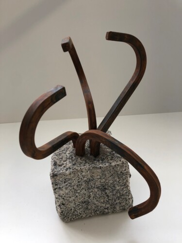 Sculpture titled "Sustraiak 2" by Josu Goenaga, Original Artwork, Metals