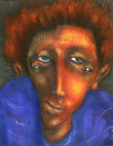 Painting titled "El azuloso" by Joshua, Original Artwork