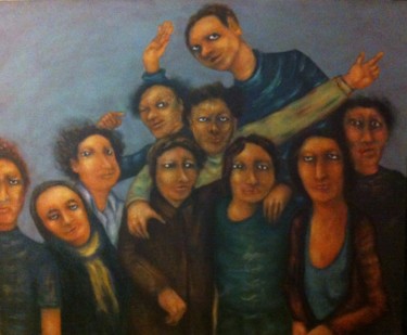 Etude pour personnages 73x60 cm © par Josué Juárez