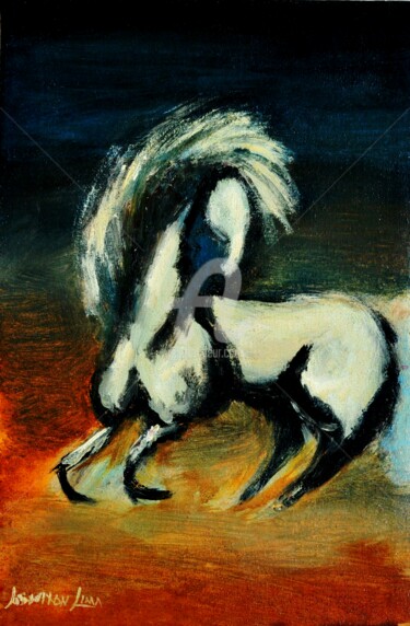 Pintura intitulada "Cavalo Solto /  Fre…" por Joswilton Lima, Obras de arte originais, Acrílico