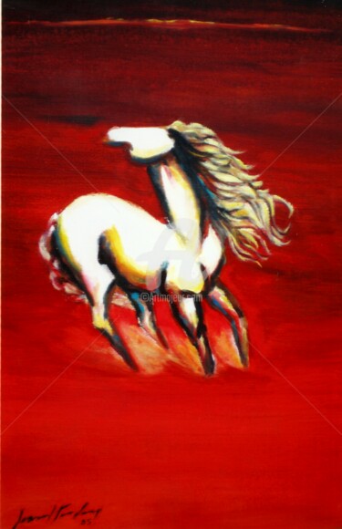 Pintura intitulada "Cavalo na Terra em…" por Joswilton Lima, Obras de arte originais, Acrílico