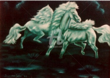 Pintura intitulada "Tempestade / Storm" por Joswilton Lima, Obras de arte originais, Óleo