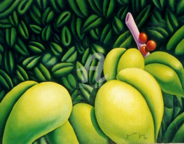 Pintura intitulada "Cerejas do Éden - 1…" por Joswilton Lima, Obras de arte originais, Óleo