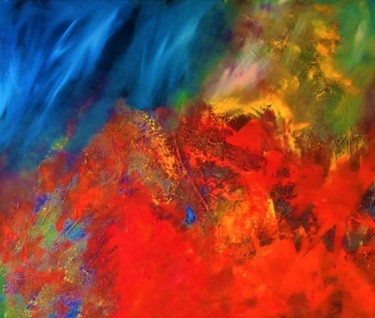 Malerei mit dem Titel "Energie" von Josy Moreau-Peter, Original-Kunstwerk, Öl