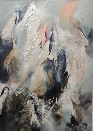 mont-Blanc- N1 Peinture intitulée "mont-Blanc- N1" par Tielor, Œuvre d'art originale, Acrylique Monté sur Châssis