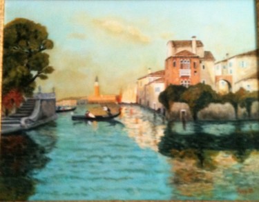 Peinture intitulée "Venise (A. Bouvard)" par Josy Chatain, Œuvre d'art originale