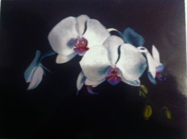 Peinture intitulée "Orchidées" par Josy Chatain, Œuvre d'art originale