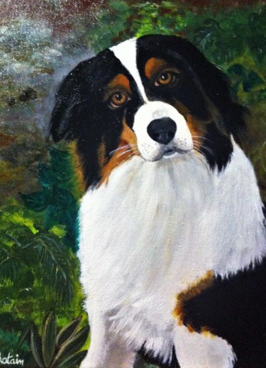 Painting titled "MILOU" by Josy Chatain, Original Artwork