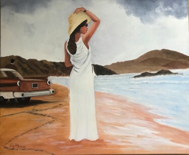 Painting titled "Californie" by Josy Chatain, Original Artwork, Oil