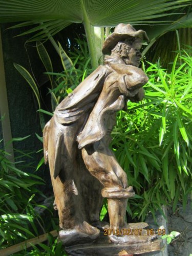 Sculpture titled "Boa pesca" by Jota Vieira, Original Artwork