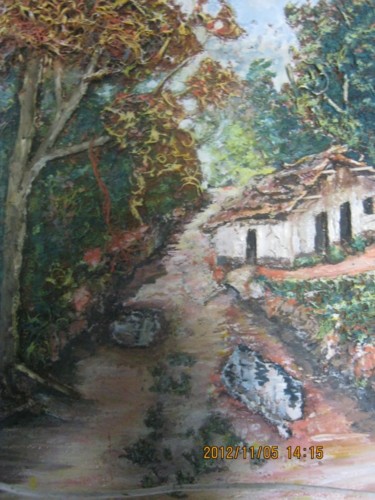 Pintura intitulada "Minha morada" por Jota Vieira, Obras de arte originais, Óleo