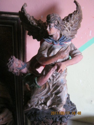 Escultura intitulada "Anjo da guarda" por Jota Vieira, Obras de arte originais